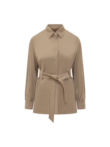 Koszula Max Mara wełniana brązowa