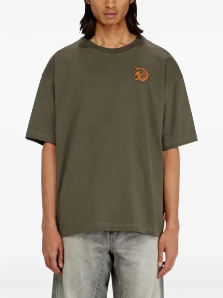Tricou Diesel cu broderie verde
