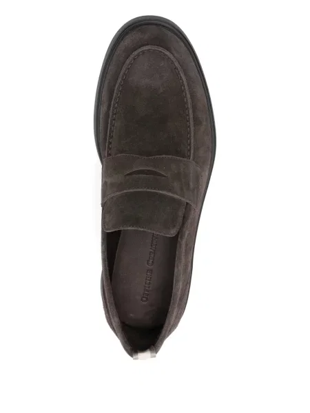 Pantofi loafer Officine Creative din piele de căprioară maro