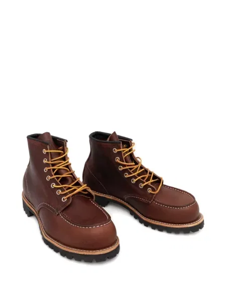 Cropp cizme scurte Red Wing Shoes cu șireturi din dantelă roșu