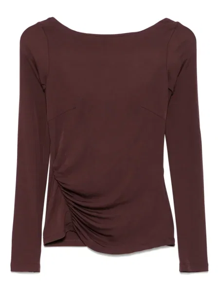 Top Elisabetta Franchi drapat maro