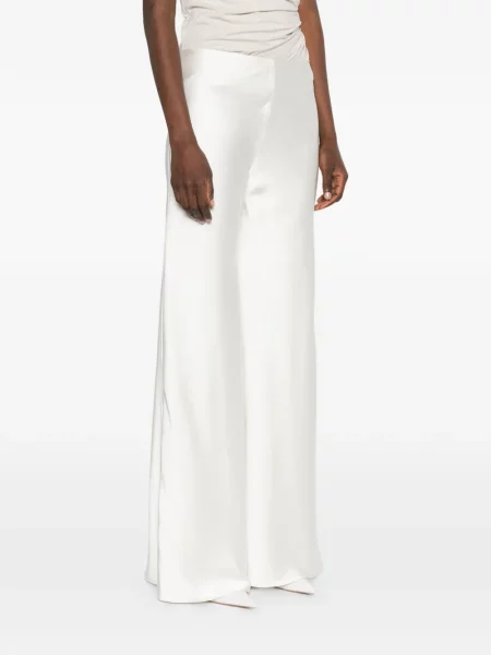 Pantaloni Norma Kamali alb