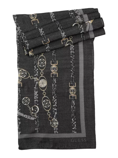 GUESS Fular galben auriu / gri negru