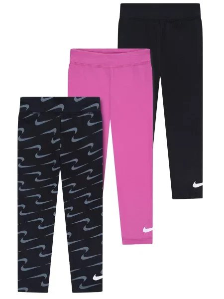 Nike Sportswear Leggings albastru fumuriu / fucsia negru