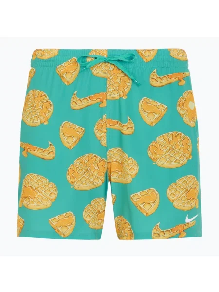 Мъжки къси панталони за плуване Nike Multi Print 5" Volley dusty cactus синьо