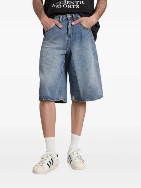 Hímzett farmer rövidnadrág Adidas kék
