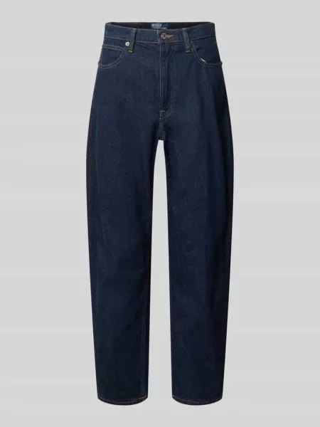 Jeansy o kroju tapered fit barrel z czystej bawełny Polo Ralph Lauren niebieski