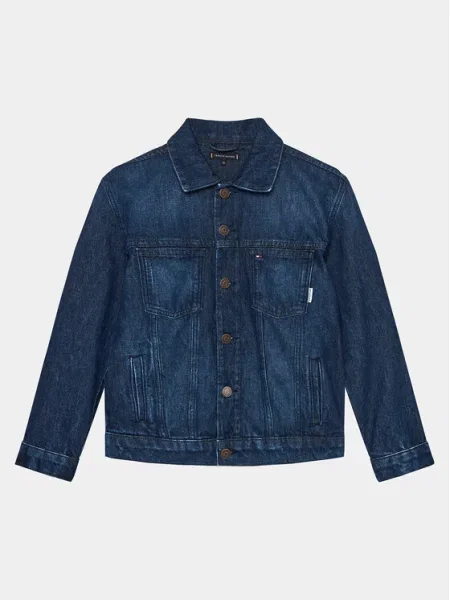 Tommy Hilfiger Geacă de blugi Oversized Trucker Bleach albastru