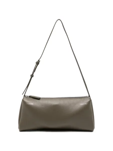 Δερμάτινη τσάντα shopper Calvin Klein Collection με σχέδιο γκρι