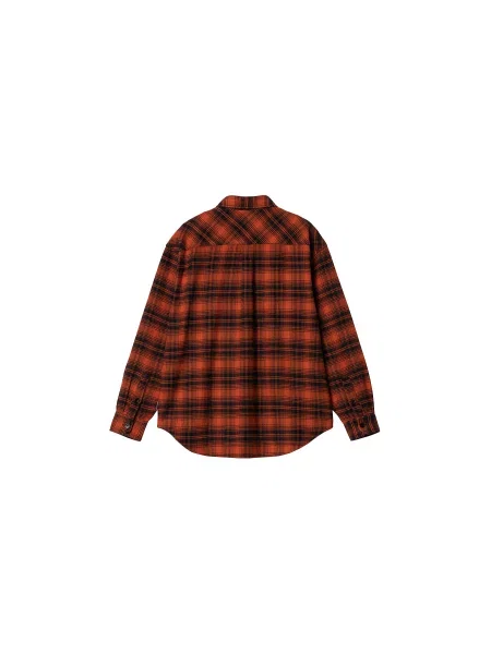 Carhartt WIP L/S Krenz Shirt Brick Mężczyźni Koszula Carhartt WIP Czerwony Size: M czarna