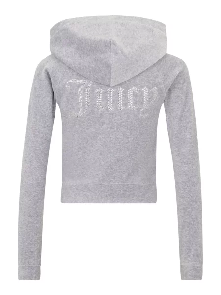 Juicy Couture Petite Tepláková bunda MADISON melírovaná / strieborná sivá