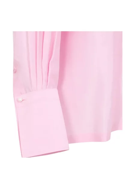 Jedwabna koszula Carven różowa