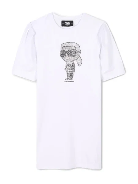 Karl Lagerfeld Kids Ежедневна рокля D бял