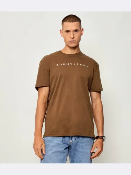 Tricou Tommy Jeans maro