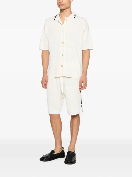 Pantaloni scurți Commas cu broderie alb