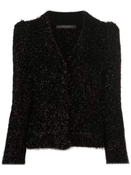 Pulover Alberta Ferretti cu decolteu în V negru