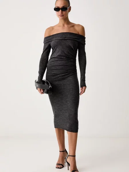 Pinko rochie cu lână gri