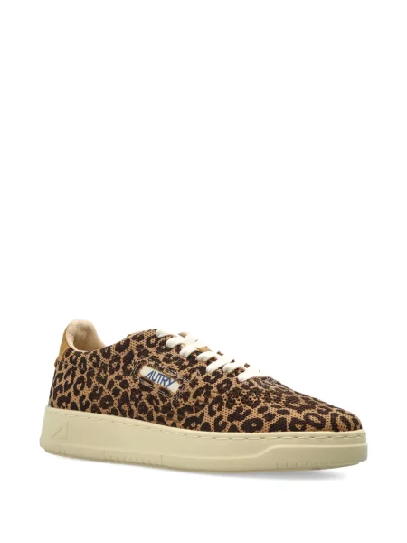 Sneakerși Autry cu imagine cu model leopard maro