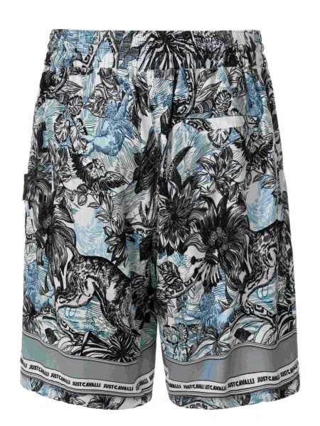 Pantaloni scurți Just Cavalli cu imagine albastru