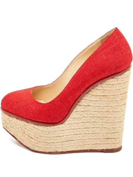 Pantofi cu toc Charlotte Olympia cu pană roșu