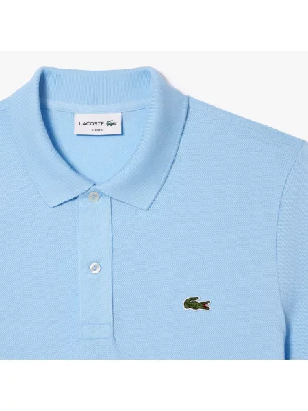 Lacoste Koszulka Polo Slim Fit Z Piki niebieska