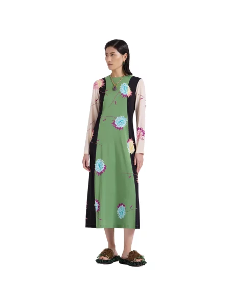 Długa wielobarwność sukienka maxi La Doublej