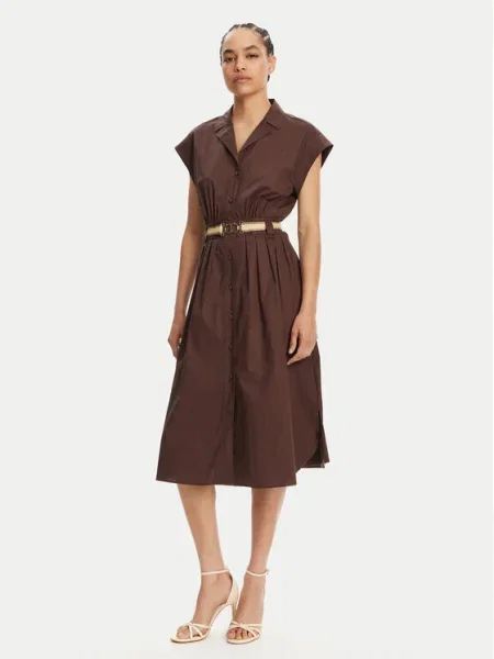 TWINSET Rochie tip cămașă maro