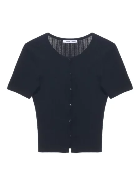 Cardigan Samsøe Samsøe cu nervuri negru