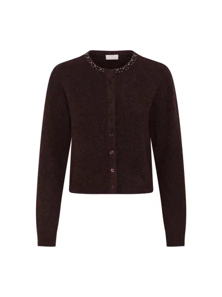 Dzianinowy sweter Kaffe brązowy