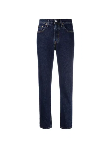 Decupat blugi drepți Levi's® zdrențuiți conici albastru