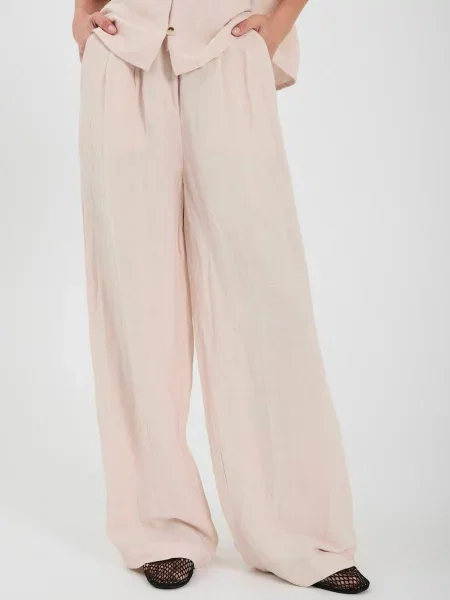 NORR Pantaloni Lineo deschis roz