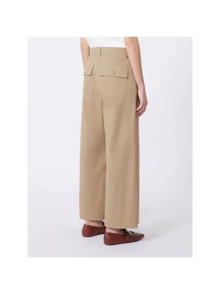 Spodnie Weekend Max Mara brązowe