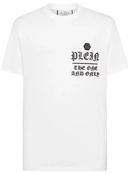 Tricou Philipp Plein cu imagine alb
