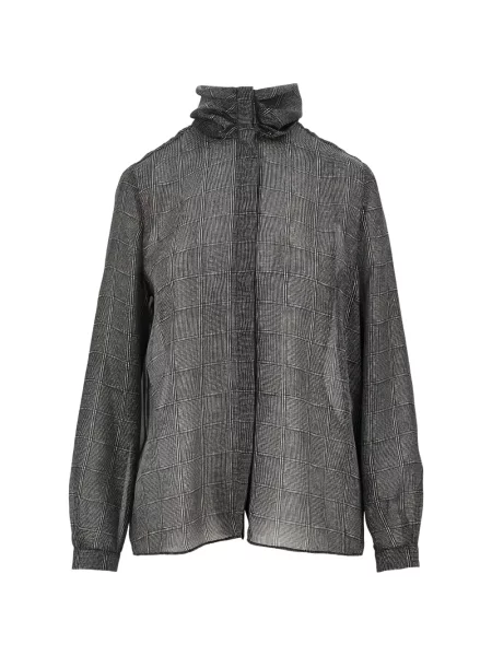 Cămașă Emporio Armani în carouri negru