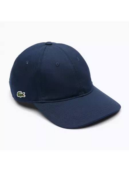Lacoste czapka z daszkiem granatowy gładka niebieska