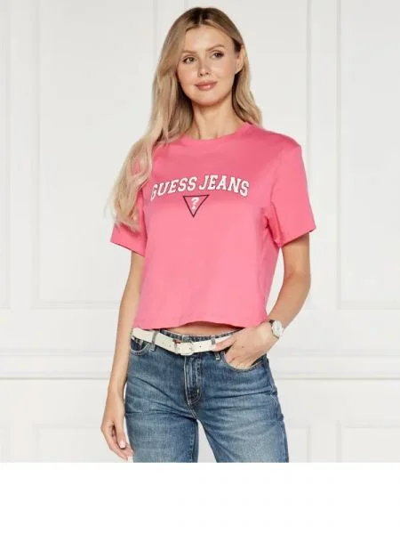 Guess Jeans Tricou BOXY | Cropped Fit roz