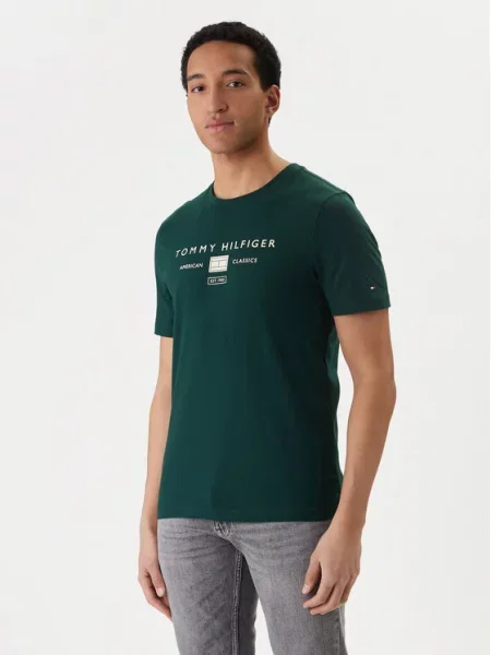 Tommy Hilfiger Majica Brand Love zelena