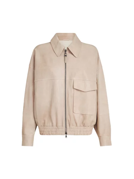 Kurtka bomber Brunello Cucinelli różowy