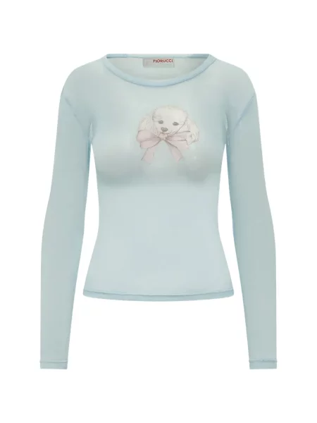 Tricou Fiorucci din tul albastru