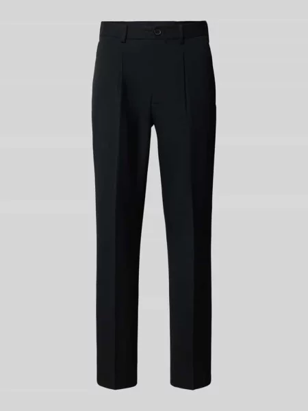 Chinosy o kroju regular fit z dodatkiem Selected Homme czarne