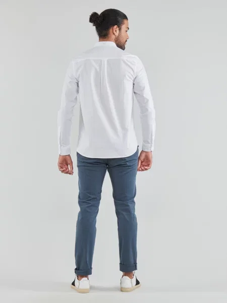 Cămașă Lyle & Scott din țesătură twill alb