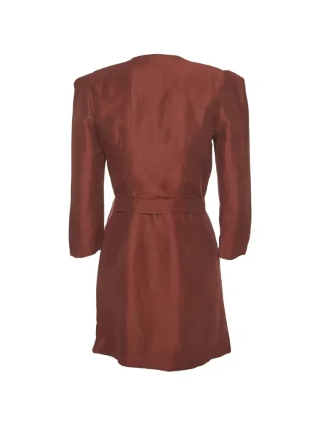 Cu centură rochie mini Sandro plic maro