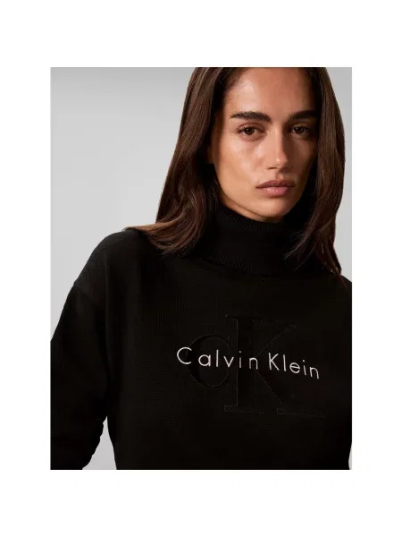 Geacă de blugi Calvin Klein Jeans cu autograf negru