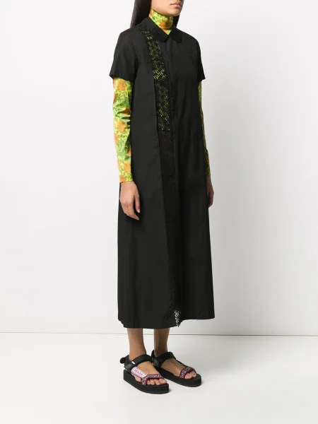 Oblekové háčkování midi šaty Comme Des Garçons Pre-owned po kolena černé