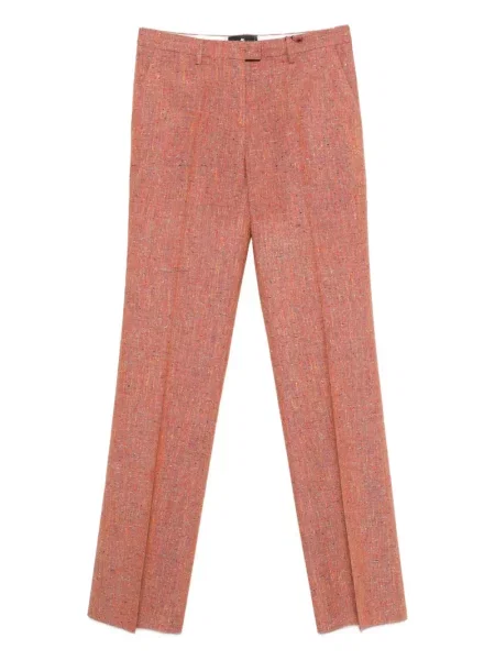 Pantaloni Etro din tweed roșu