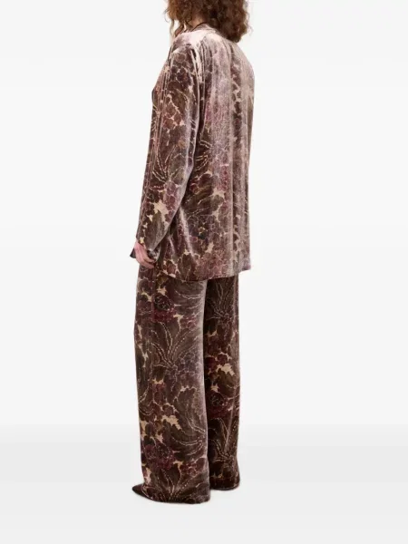Geacă Ottod’ame cu model floral cu imagine roșu