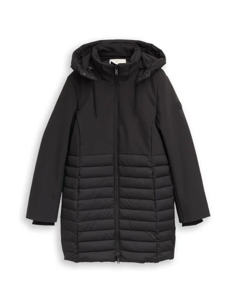 TOM TAILOR Palton de primăvară-toamnă negru