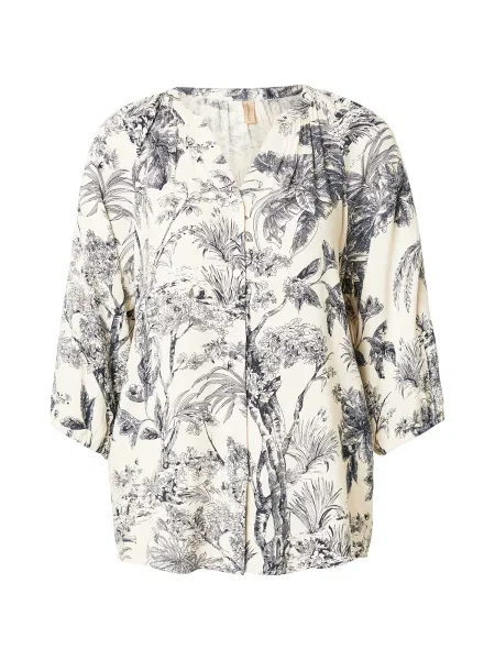 Soyaconcept Bluză CARLI 2 crem / porumbel albastru