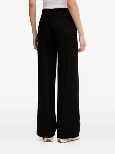 Pantaloni Guess cu dungi alergare negru