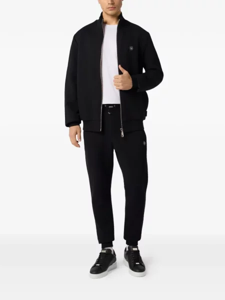 Spodnie Philipp Plein do biegania z logo czarne